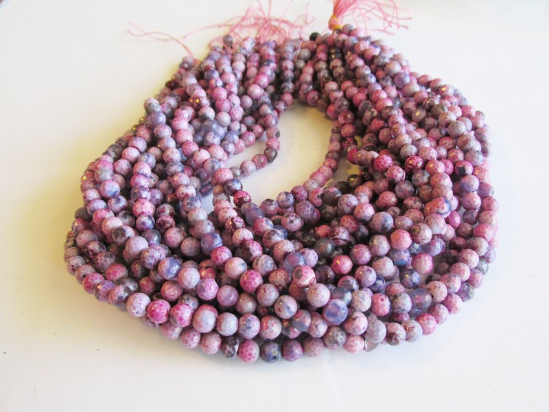 (image for) Pink purple agate rounds #1570